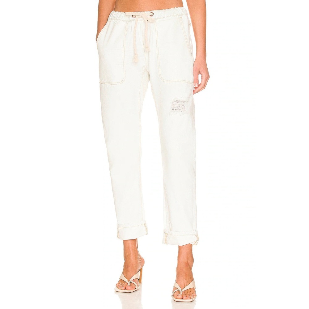 One Teaspoon Shabbies Womens Drawstring Boyfriend Jeans XS Minimalist Streetwear